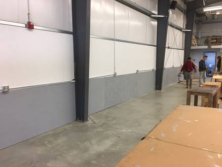View of new drywall