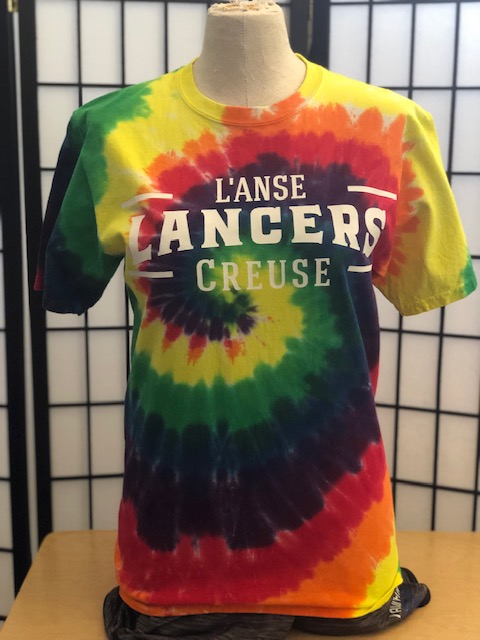 L'anse Lancers Creuse with white print and lines