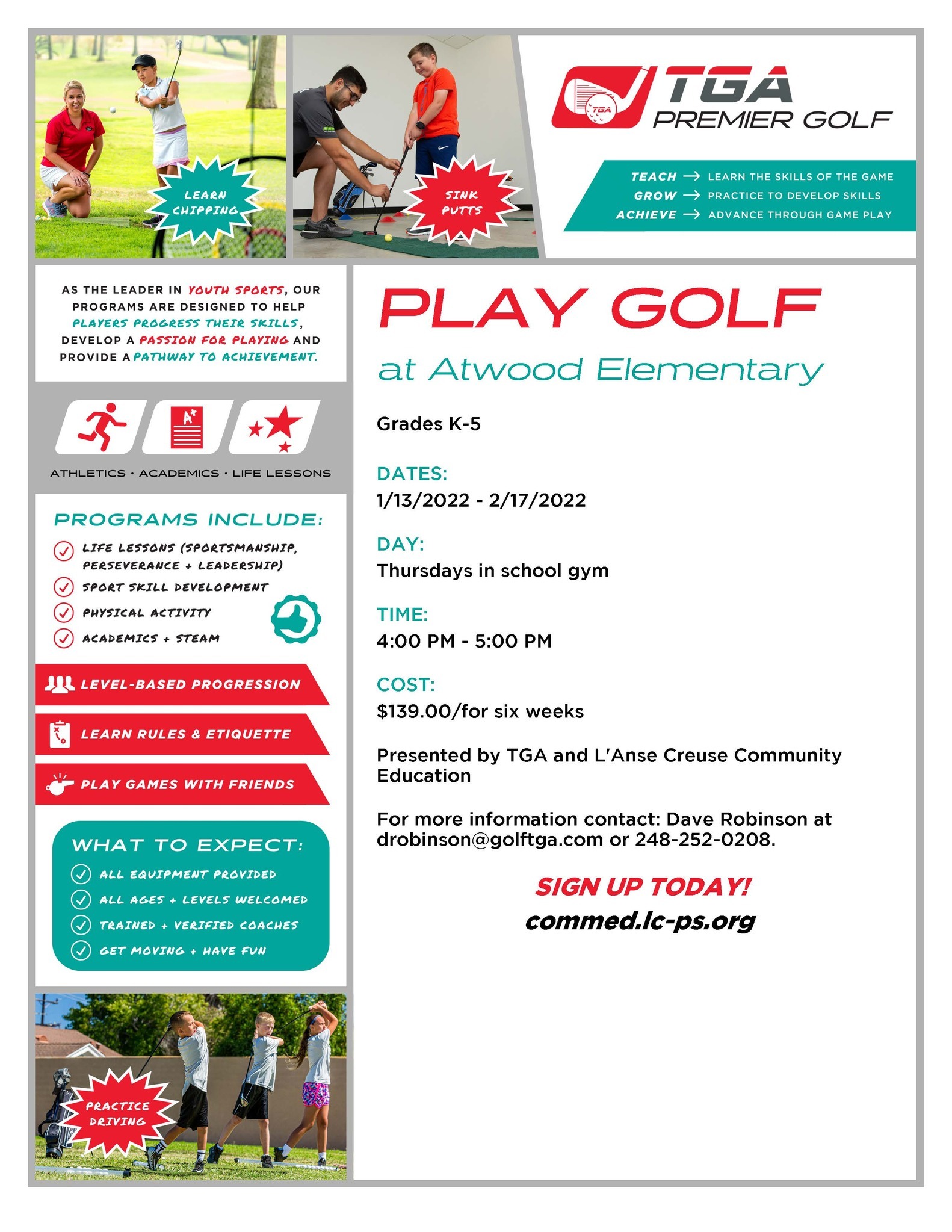 TGA Golf Flyer for Atwood